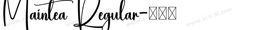 Maintea Regular字体转换
